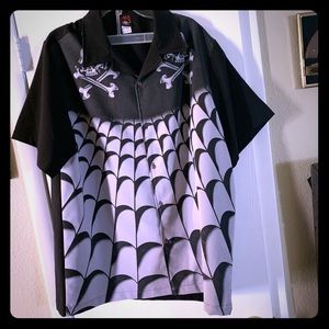 Lucky 13 men’s spider web camp shirt 3xl